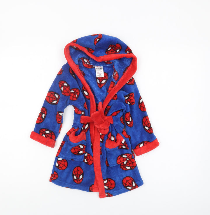 Marvel Spider-Man Unisex Blue Robe 18-24 Months Hooded