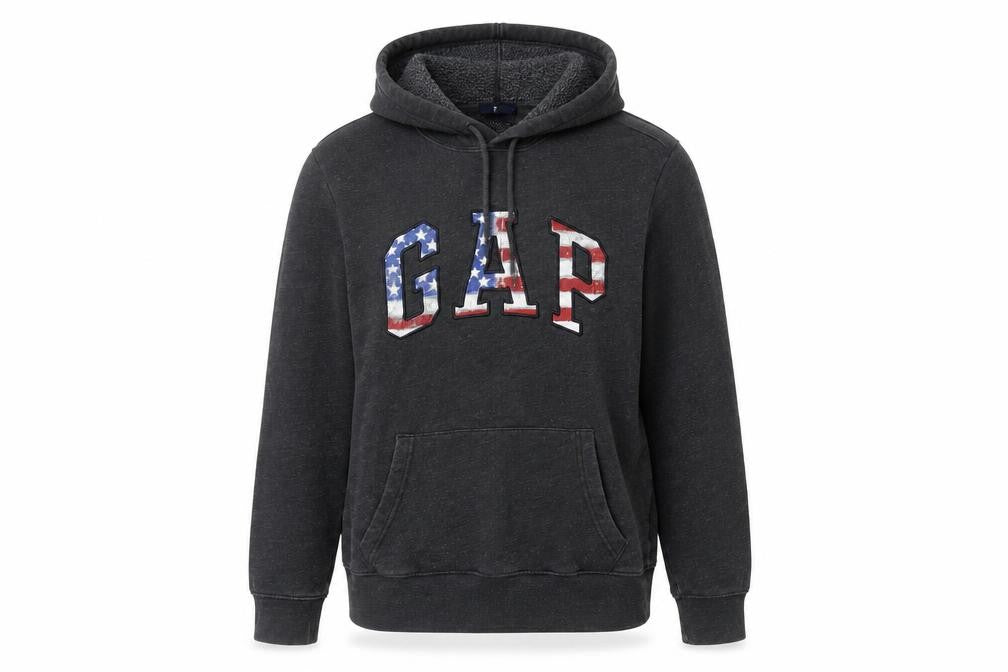 GAP Unisex Grey Hoodie XS - Casual Logo Fleece Pullover
