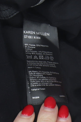 Karen Millen Women's Black Pencil Skirt, Size 8