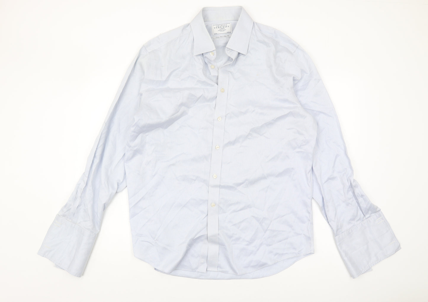 Charles Tyrwhitt Mens Blue Check Slim Fit Shirt