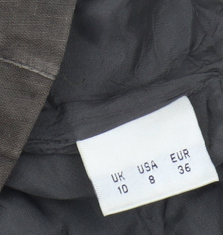 Monsoon Women Brown Blouse, Size 10, V-Neck Casual