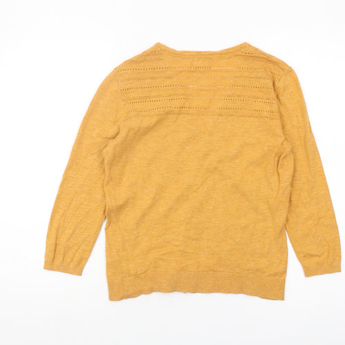Fat Face Women's Yellow Cotton Cardigan UK 18
