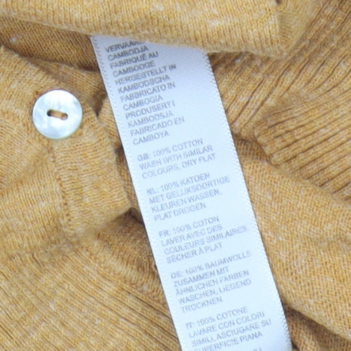 Fat Face Women's Yellow Cotton Cardigan UK 18