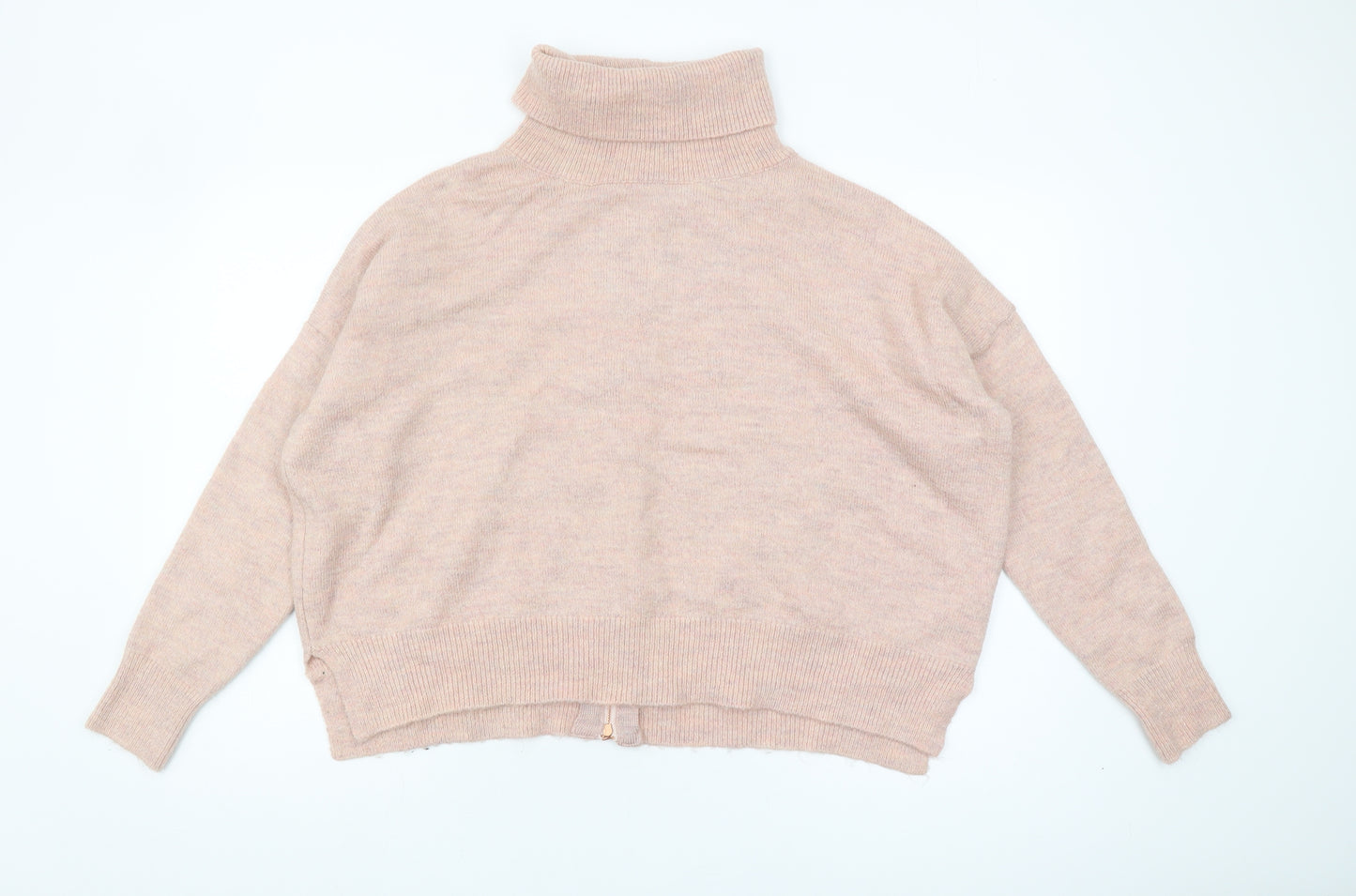 Topshop Women's Pink Roll Neck Pullover Jumper Size 8