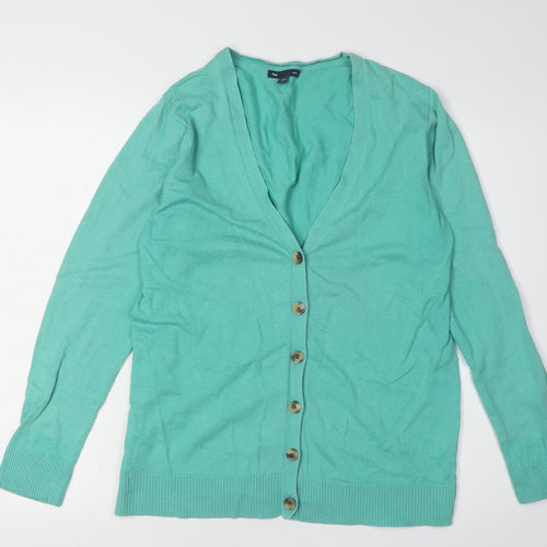 Gap Women's Green Cardigan Size L V-Neck