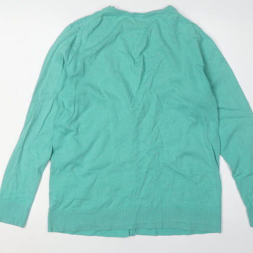 Gap Women's Green Cardigan Size L V-Neck