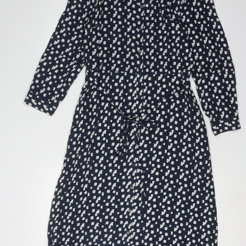 WoolOvers Women's Multicoloured Geometric Shirt Dress 12