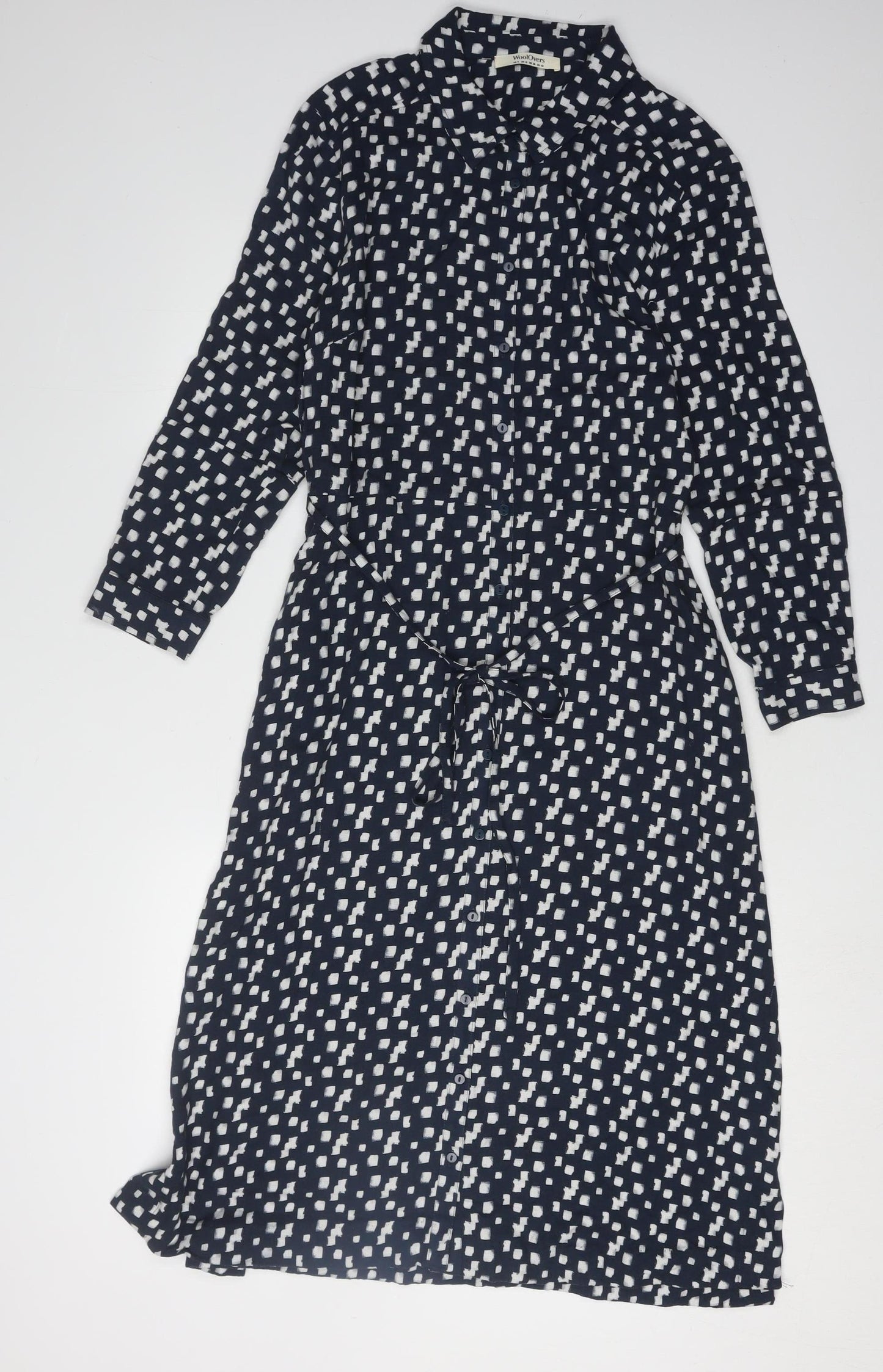 WoolOvers Women's Multicoloured Geometric Shirt Dress 12