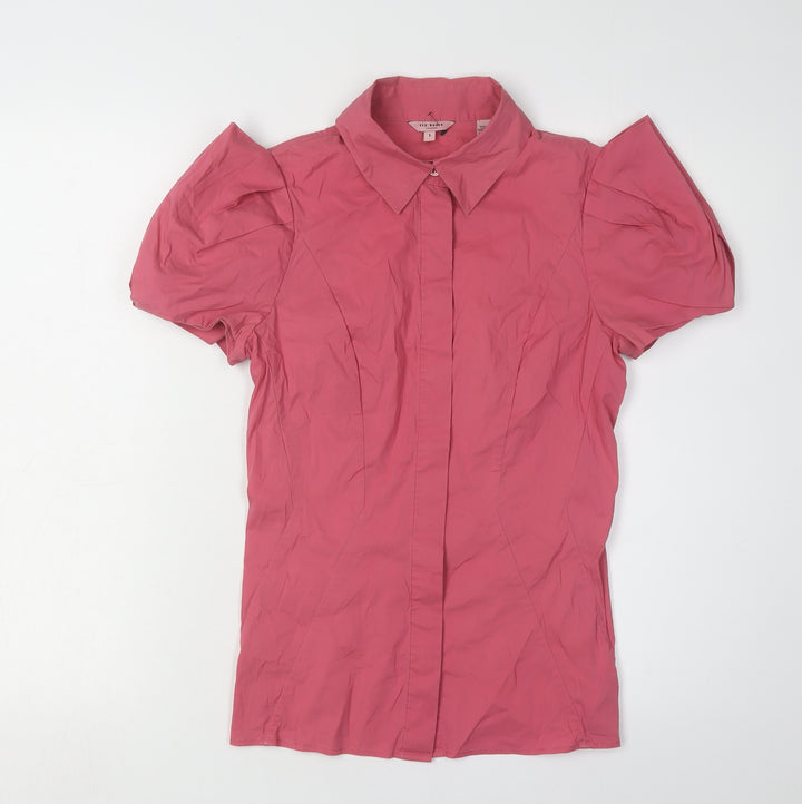 Ted Baker Women's Pink Collared Blouse XS