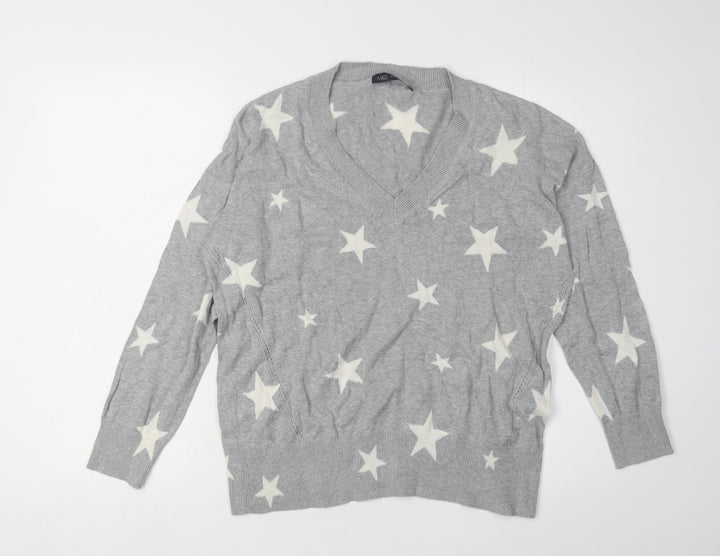 Marks and Spencer Women's Grey Star Pullover Jumper M