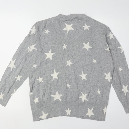 Marks and Spencer Women's Grey Star Pullover Jumper M