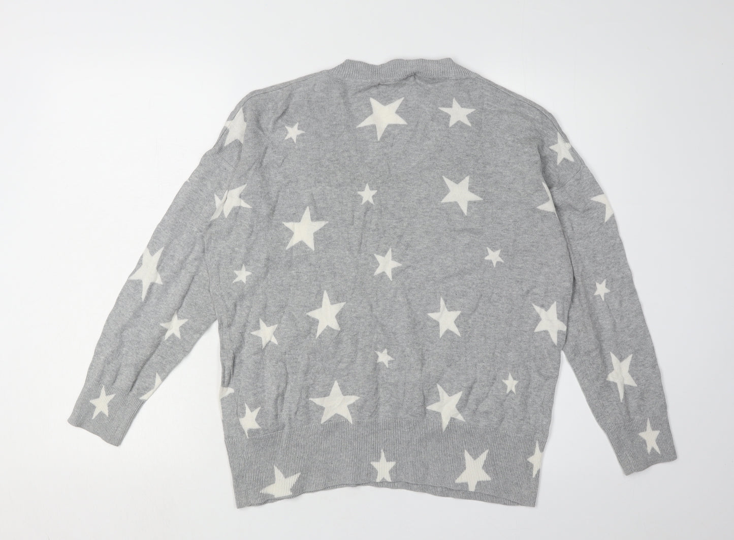 Marks and Spencer Women's Grey Star Pullover Jumper M