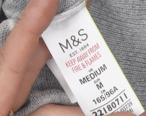 Marks and Spencer Women's Grey Star Pullover Jumper M