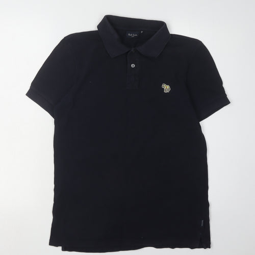 Paul Smith Men's Black XS Polo Shirt, Collared, Casual