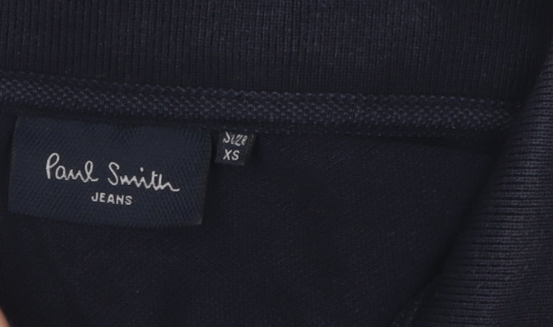 Paul Smith Men's Black XS Polo Shirt, Collared, Casual