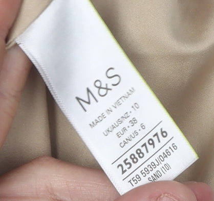 Marks and Spencer Women's Beige Blazer Jacket, Size 10