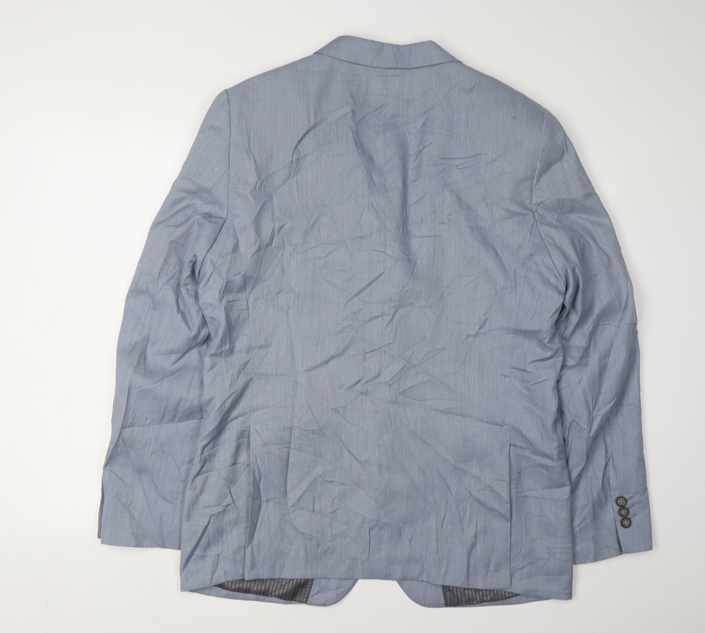 Greenwoods Men's Slim Fit Blue Blazer, Size 44R