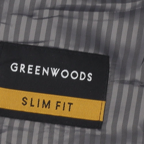 Greenwoods Men's Slim Fit Blue Blazer, Size 44R