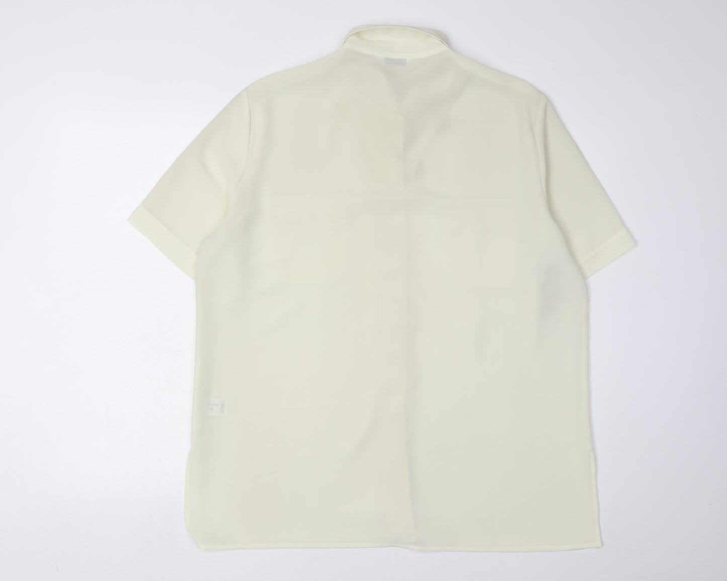 Berkertex Women Ivory Button-Up Shirt Size 18