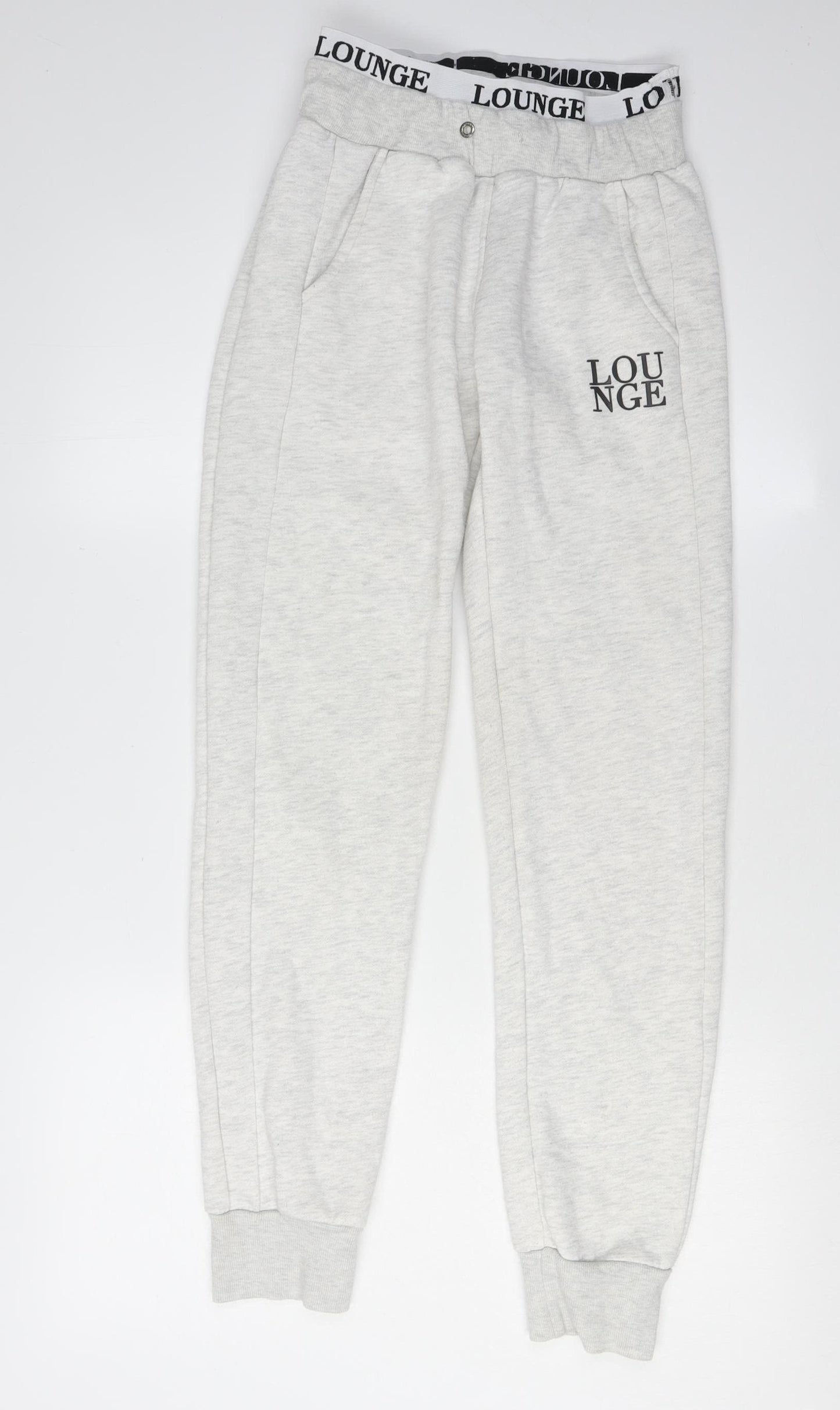 Lounge Women's Grey Joggers Size S with Elastic Waist
