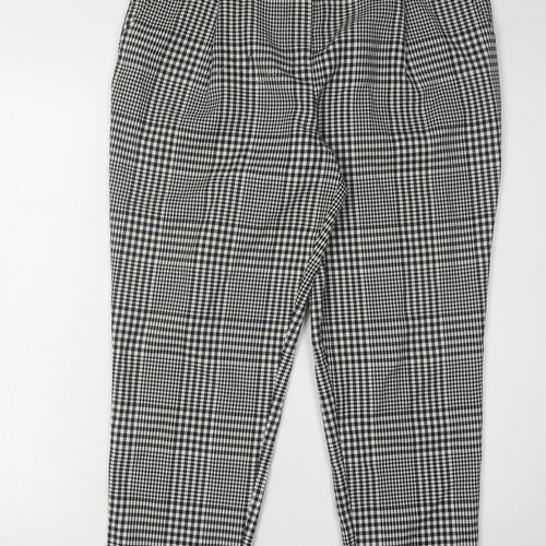 Next Women's Black Check Trousers Size 12