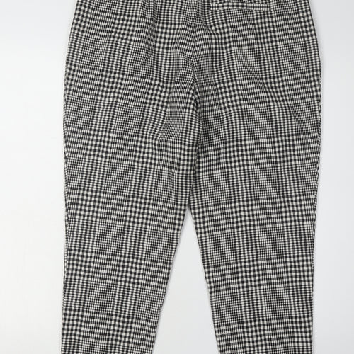 Next Women's Black Check Trousers Size 12