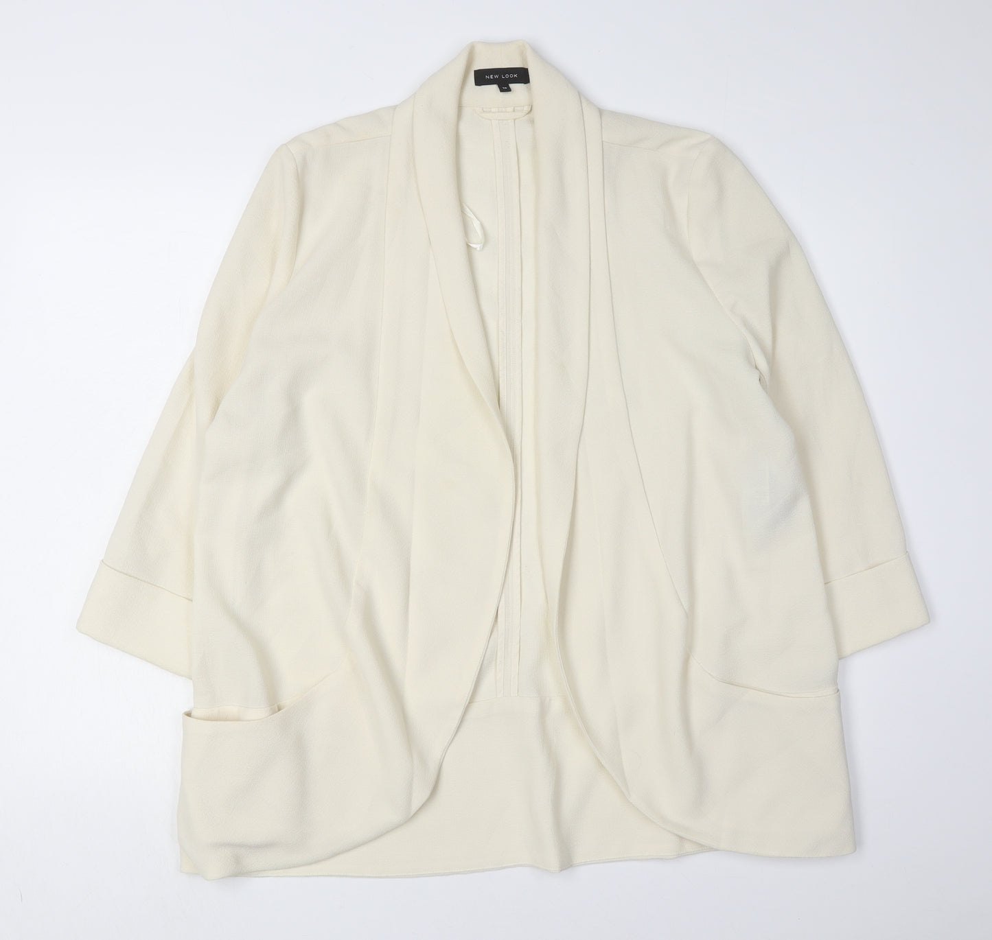 New Look Women's Ivory Blazer, Size 16, Shawl Lapel