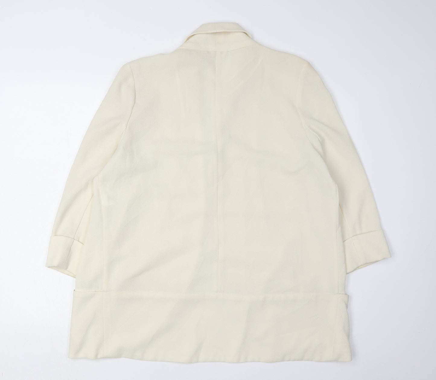 New Look Women's Ivory Blazer, Size 16, Shawl Lapel