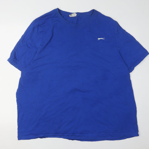 Slazenger Men's Blue 4XL Cotton T-Shirt, Short Sleeve
