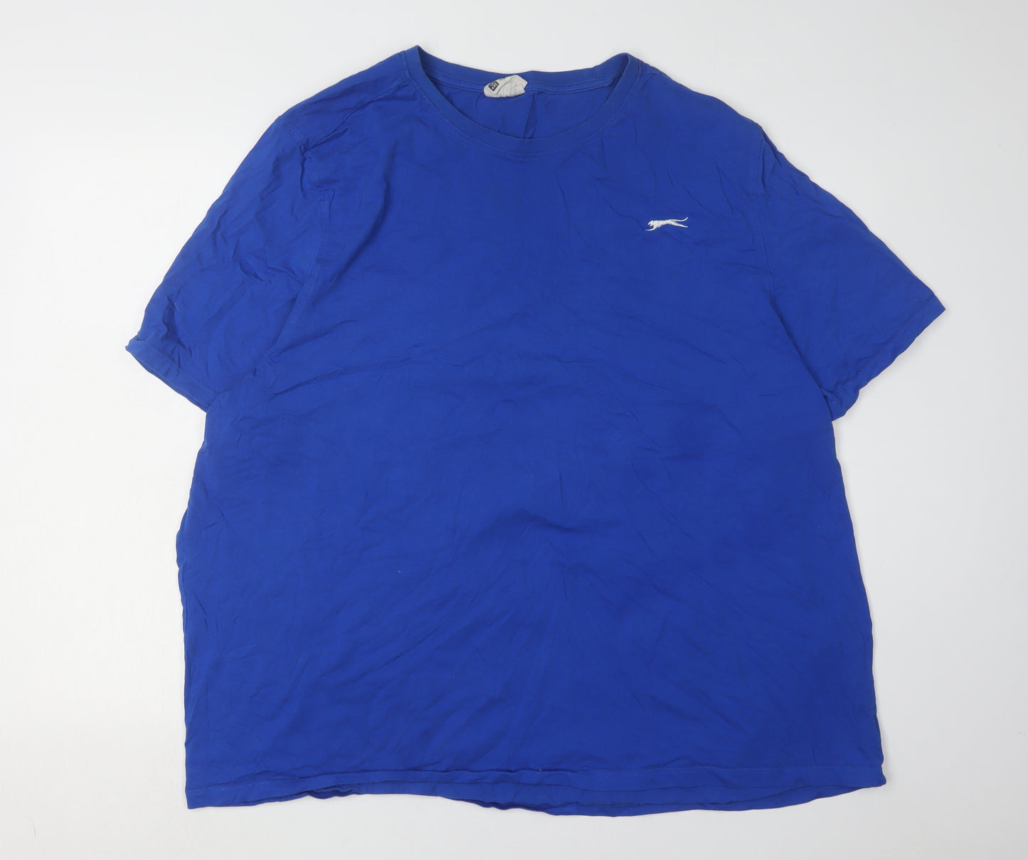 Slazenger Men's Blue 4XL Cotton T-Shirt, Short Sleeve