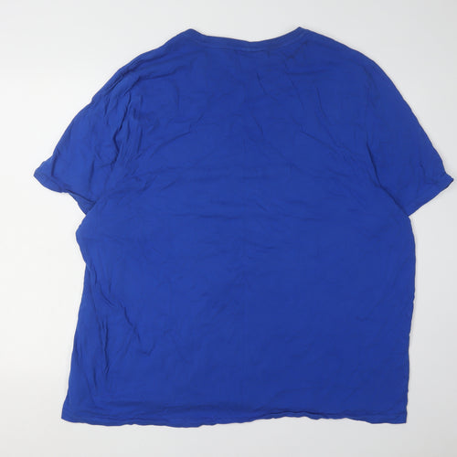 Slazenger Men's Blue 4XL Cotton T-Shirt, Short Sleeve