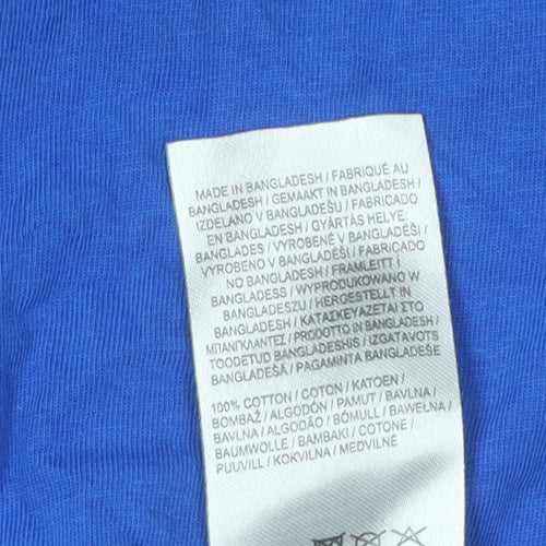 Slazenger Men's Blue 4XL Cotton T-Shirt, Short Sleeve