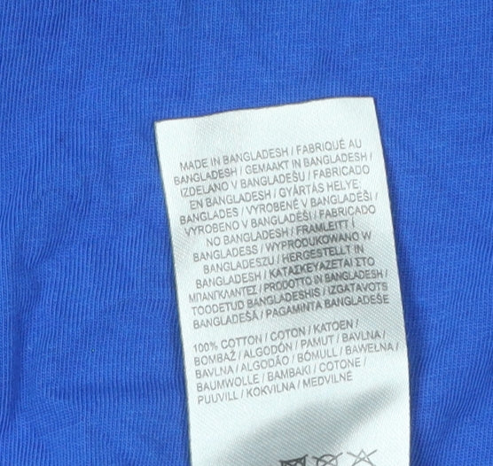 Slazenger Men's Blue 4XL Cotton T-Shirt, Short Sleeve