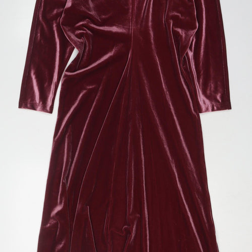 Marks and Spencer Petites Red Velvet Midi Dress