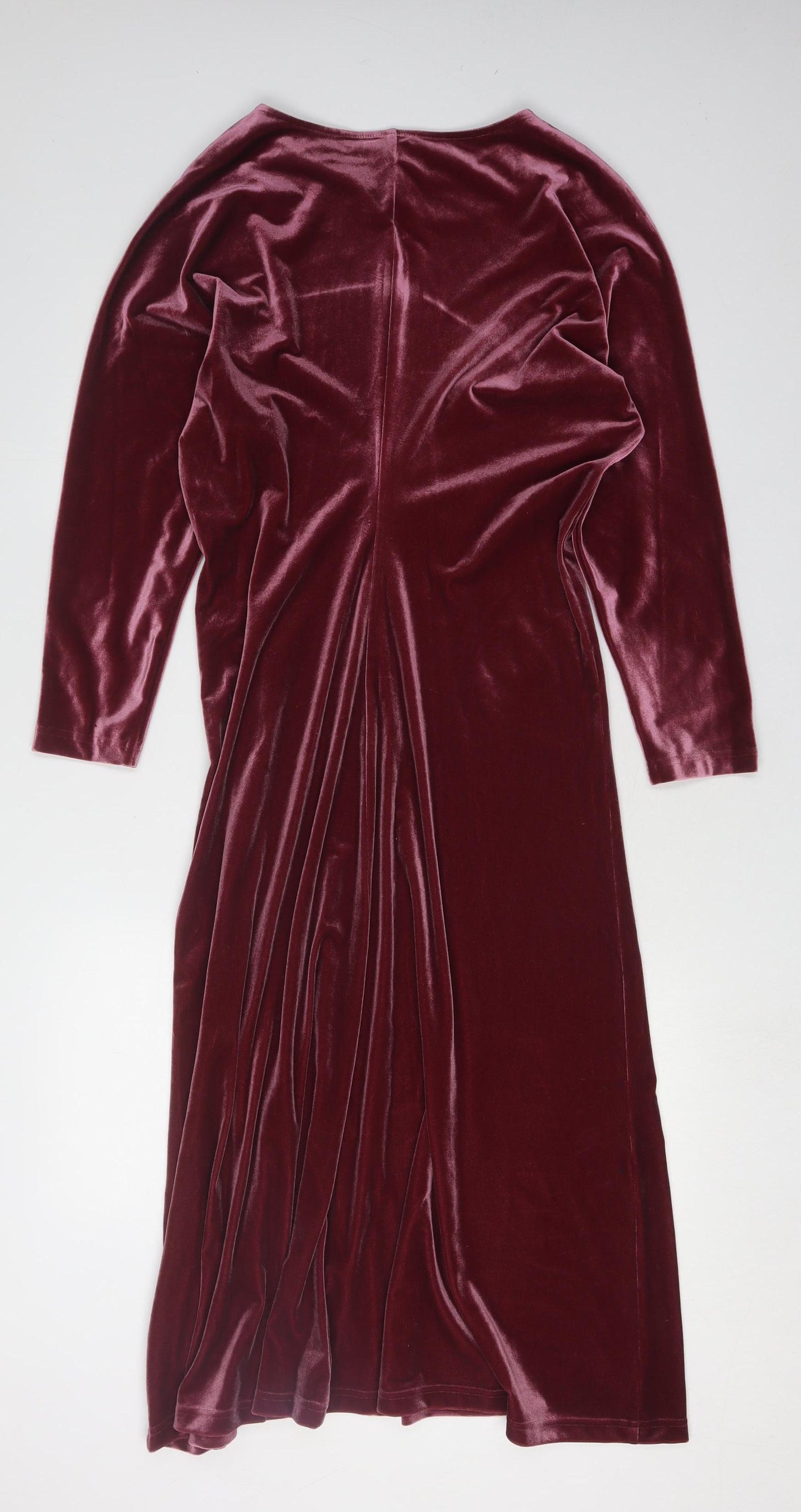 Marks and Spencer Petites Red Velvet Midi Dress