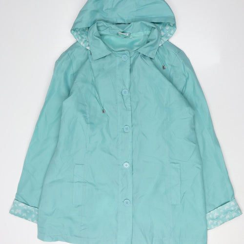 Anne de Lancay Women's Blue Hooded Jacket Size 10