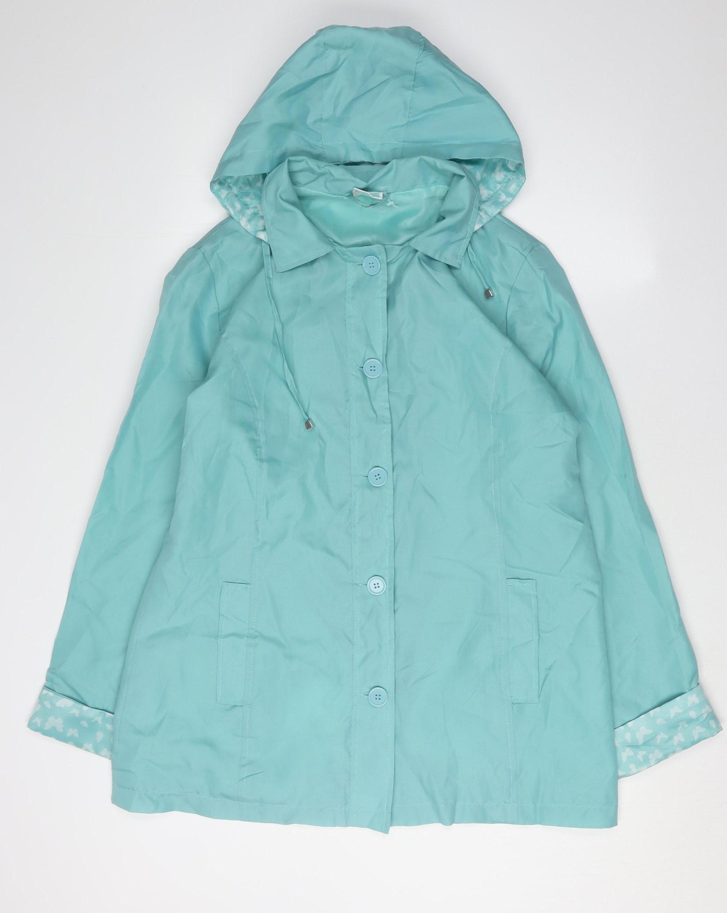Anne de Lancay Women's Blue Hooded Jacket Size 10