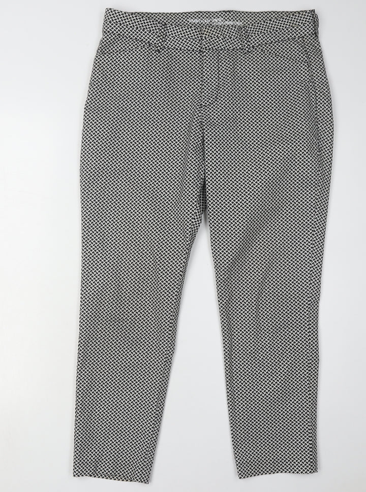 Gap Women's Geometric Khakis, Black, Size 12, Slim Fit