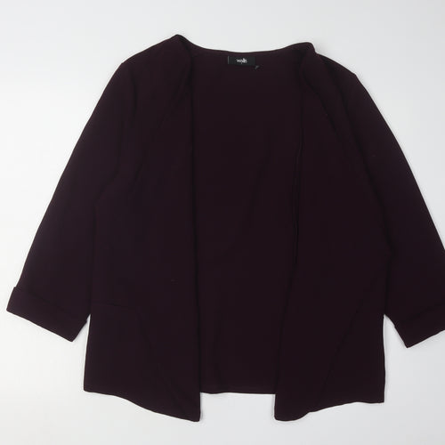 Wallis Women's Purple Basic Long Sleeve Blouse - L