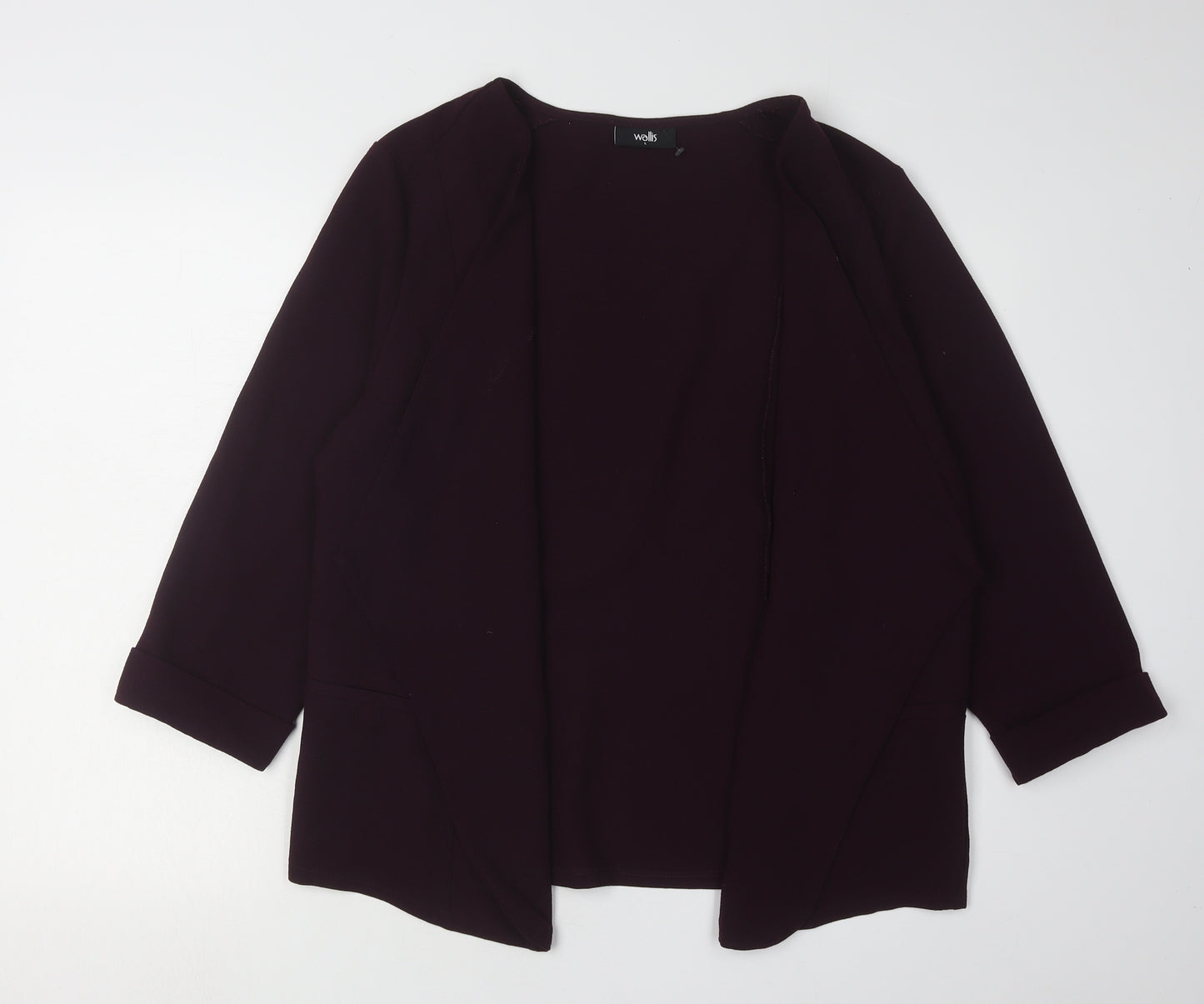 Wallis Women's Purple Basic Long Sleeve Blouse - L