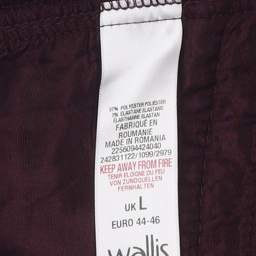 Wallis Women's Purple Basic Long Sleeve Blouse - L