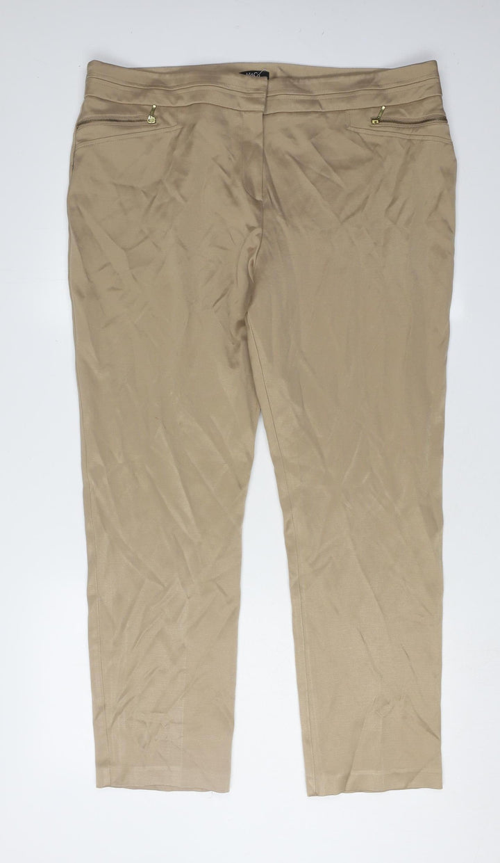 M&Co Women's Beige Trousers Size 20