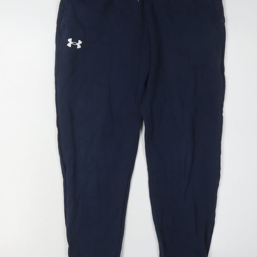 Under Armour Boys Blue Jogger Trousers XL Cotton Blend