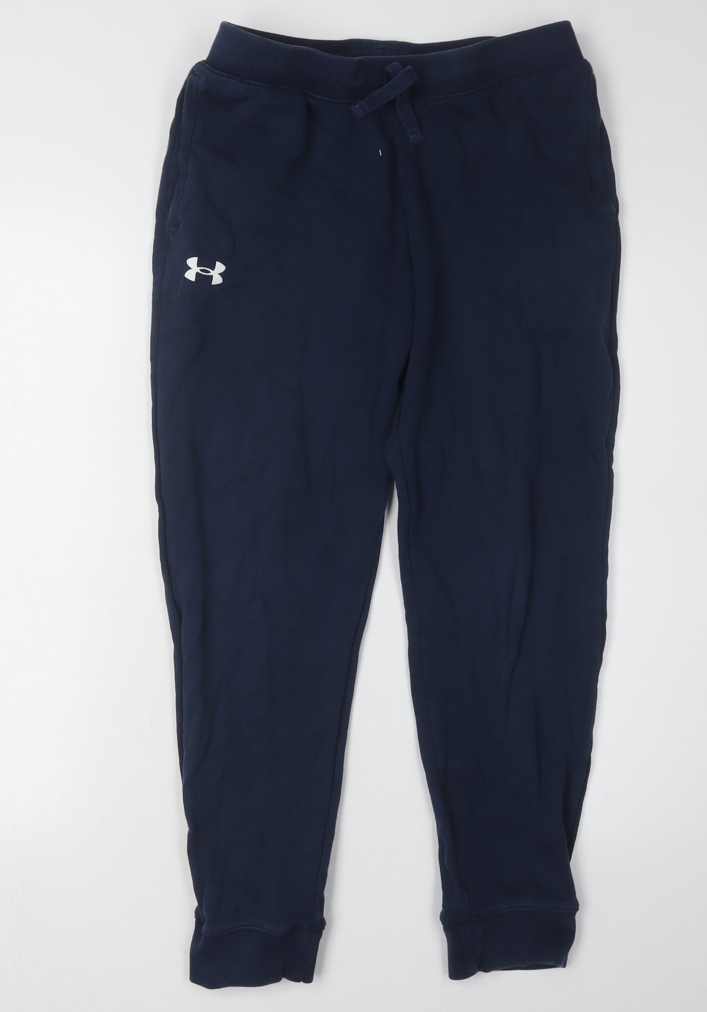 Under Armour Boys Blue Jogger Trousers XL Cotton Blend