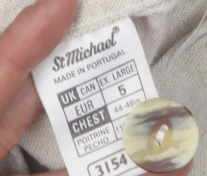 St Michael Unisex Beige Linen Cotton Sleeveless Top 5XL