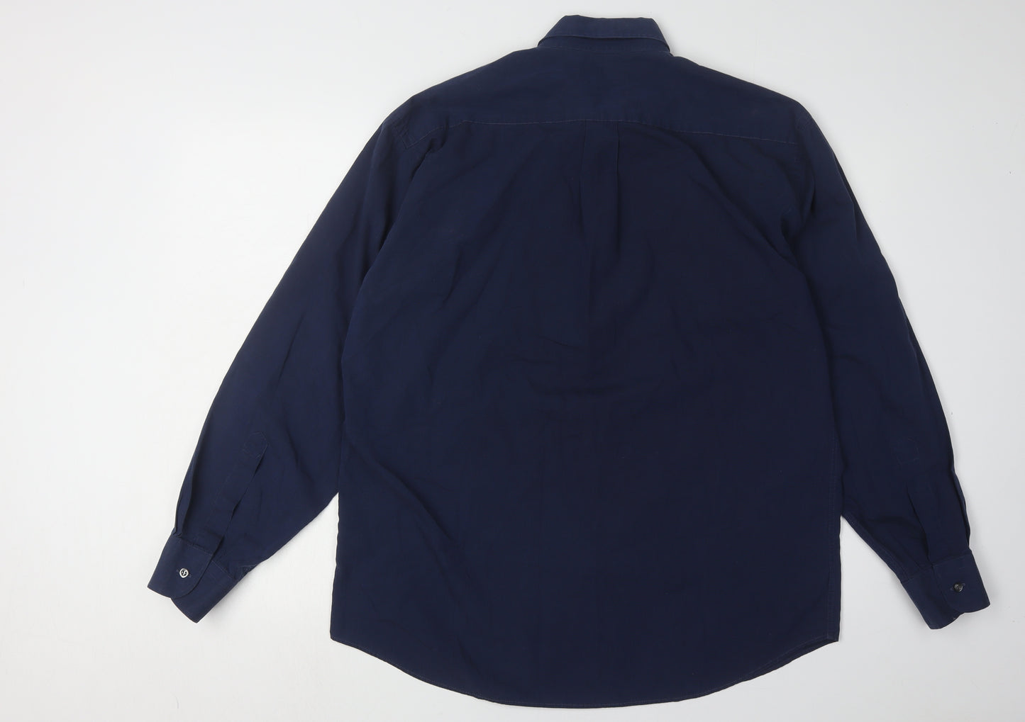 Marks and Spencer Men's Blue Long Sleeve Shirt Size 16