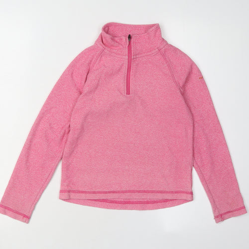 Trespass Girls Pink 1/4 Zip Sweatshirt 7-8 Years