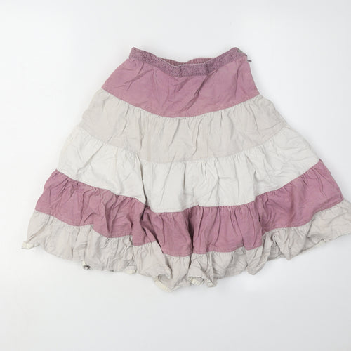 Monsoon Girls Peasant Skirt, Pink/Ivory, 7-8 Years