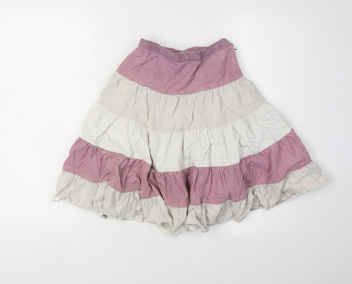 Monsoon Girls Peasant Skirt, Pink/Ivory, 7-8 Years