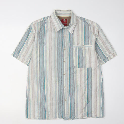 Fat Face Men's Multicoloured Striped Shirt S